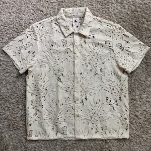 Dandy Del Mar The Monstera Shirt - Scallop - Button Up SS Shirt Men’s Size XL